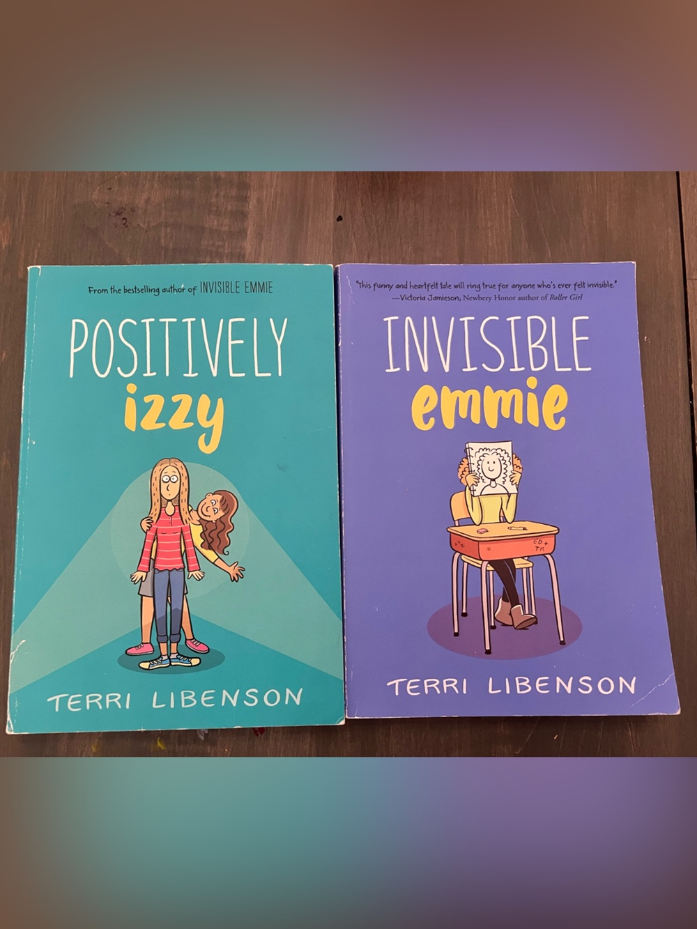 Terri Libenson Invisible Emmie & Positively Izzy Graphic Novels Set of 2